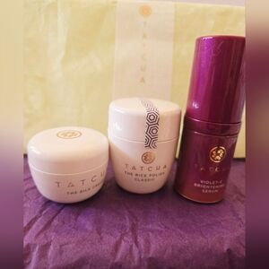 TATCHA SKINCARE BUNDLE, THE SILK CREAM, RICE POLISH CLASSIC, & BRIGHTENING SERUM